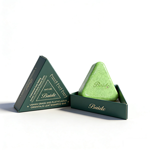 Shampooing Solide Triangulaire à Formule Végétale Naturelle <span class=keywords><strong>Usman</strong></span> Herbal de Qualité Supérieure pour Cheveux Gras, Nettoyage en Profondeur et Volume Accru, Marque Privée - Product Image 3