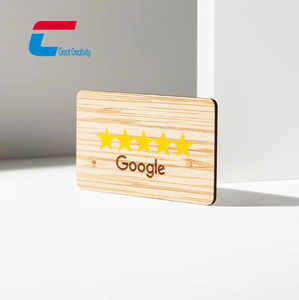 Tarjetas de visita NFC con código QR personalizado Facebook Tiktok Social Media <span class=keywords><strong>Google</strong></span> Reviews Tarjeta NFC de madera - Product Image 5