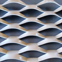 Panneau de façade en métal expansé en aluminium personnalisé, perforation diamantée pour revêtement de mur-rideau