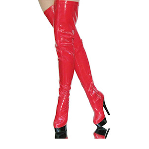 Bottes hautes sexy à plateforme de 15 cm, talons hauts de 6 pouces, bottes hautes pour <span class=keywords><strong>femmes</strong></span> en taille plus, bottes d'hiver avec fermeture éclair et semelle extérieure en ABS - Product Image 1