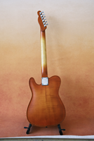 Guitare électrique jazz Yunzhi Archtop, 6 cordes, table en érable flammé massif sculptée à la main, touche en ébène, micros professionnels H/S