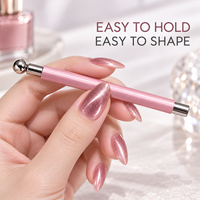 Outil magnétique œil de chat double tête pour nail art, bâtonnet magnétique professionnel pour vernis à ongles, accessoire de manucure DIY pour salon, vente en gros personnalisée