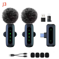 Microphone Lavalier Sans Fil Double 3-en-1 avec Réduction de Bruit pour iPhone, Android, Appareil Photo, Diffusion en Direct, YouTube, TikTok, Enregistrement de Vlogs