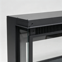 Cheminée électrique avec écran LCD et télécommande, 65"/75", foyer de luxe sous téléviseur avec écran LCD USB, décoration intérieure, foyer TV