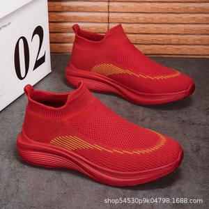 A09 sepatu lari pria, sneaker kasual ringan jala bernafas untuk olahraga nyaman berjalan Jogging Gym - Product Image 5