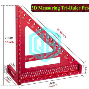 2024 mise à niveau 8.5 pouces carré et Triangle multifonction 3D outils de règle de travail du bois pour bricolage <span class=keywords><strong>menuiserie</strong></span> bois OEM pris en charge - Product Image 6
