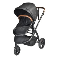 Poussette de jogging absorbe les chocs, poussette de bébé de voyage en plein air, jogging à 3 roues réglables, pliable rapide, avec voiture