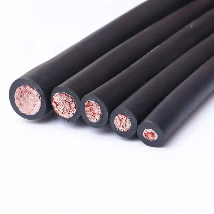 Cable de soldadura de alambre de cobre trenzado, H07RN-F de aislamiento de goma de neopreno para bomba sumergible, 25 mm2