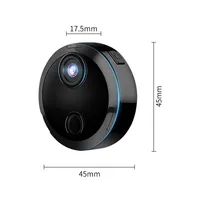 Mini caméra sans fil Full-HD 1080P avec batterie intégrée, surveillance WiFi, vision nocturne, détection de mouvement, micro caméra pour la maison et le bureau