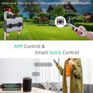 Precio al por mayor, sistema de riego de jardín inteligente automático con <span class=keywords><strong>Wifi</strong></span>, controlador de temporizador de punto de lluvia, temporizador de riego para uso doméstico - Product Image 6