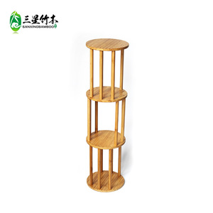 Bamboo minimalist Nordic style balcony potted plant <b>shelf</b>, adjustable flower <b>rack</b>, multi-tiered floor-standing flower pot - Product Image 2