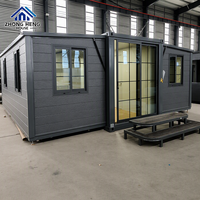 Rumah Kontainer Ekspansiabel Modern 20 40ft Mewah Tiga-dalam-Satu 2 Kamar Tidur Villa Modular Prefab untuk Resor dan Hunian