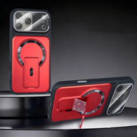 Coque magnétique antichoc avec béquille annulaire dissimulée, compatible iPhone 18 17 16 Pro Max, toucher soyeux, protection arrière antichoc