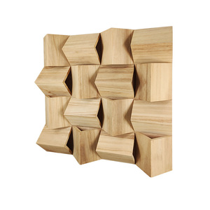 Wooden Acoustic Panels MDF Rectangle Modern Design Sound Absorbing Diffusion For Studio KTV Room <b>Wall</b> Installation - Product Image 1