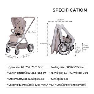 Thiết kế mới bé ngủ Viện trợ vận chuyển giá tốt nhất <span class=keywords><strong>3</strong></span> trong 1 xe đẩy em bé auto-gấp xe đẩy - Product Image 6