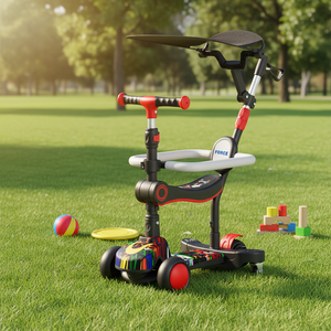 Trottinette pliable <span class=keywords><strong>pour</strong></span> enfants, skateboard, <span class=keywords><strong>poussette</strong></span>, jouet six-en-un, best-seller - Product Image 4