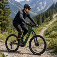 Vélo électrique tout-terrain EM6 Soft-Tail avec moteur central M430 Octo-Drive, suspension avant-arrière, cadre en alliage d'aluminium, double suspension
