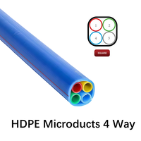 Paquete de Microductos Flexibles de HDPE de 4 Vías al por Mayor con 4 Subductos con Núcleo de Silicona para Protección de Cable de Bajada FTTH