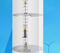 Plateforme élévatrice automatique pour homme seul pour éolienne CF120
