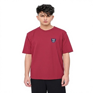 310GSM Heavy Weight 100% Cotton Eco-Friendly New Style 2026 <b>Turtleneck</b> Custom Short Sleeve t shirt for <b>men</b> - Product Image 1