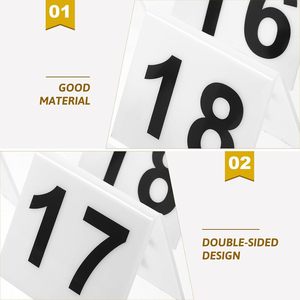 <span class=keywords><strong>Marque</strong></span>-places en acrylique personnalisés, numéros de table imprimés UV double face, style moderne et minimaliste pour restaurants, mariages et événements - Product Image 3