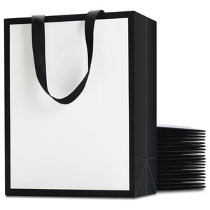 Wholesale Ribbon Handle <b>Packaging</b> Bag Retail Jewelry Luxury Wedding Boutique Small Gift <b>Paper</b> Bag For Small Business With Logo - Product Image 6