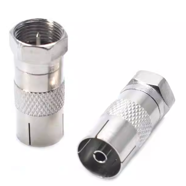 RF Adapter Coax 9.5mm TV Jack to F Type Screw Male Plug Connectors