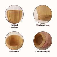 Natuurlijke bamboe knoflookpers, -stamper en -molen, duurzaam keukengerei, handmatig, houten mes, fruit- en groentegereedschap, makkelijk schoon te maken, handwasbaar