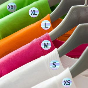 Tùy chỉnh Holographic Kích thước Sticker quần áo nhãn vòng tròn nhãn 7/8 inch mã hóa dính Sticker thẻ - Product Image 2