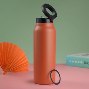 High Quality Vacuum Insulated Tumbler 24oz Stainless Steel Thermos Water Bottle <strong>Flask</strong> with Magnetic Phone Holder Lid for Sports - Product Image 2