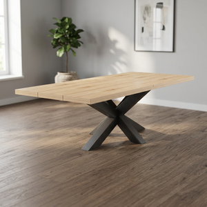 Mesa de Comedor Rectangular Moderna de Madera con Patas de Metal, Diseño Estable para Muebles de Hogar, 6 Plazas, Estilo Minimalista - Product Image 3
