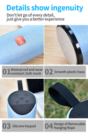 Mini altavoz portátil BT, caja de sonido de graves estéreo para exteriores, tela impermeable IPX6 para deportes, música, ordenador, teléfono móvil