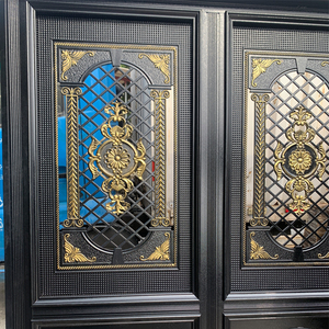 Dernière cour bon marché métal enduit de poudre avant principal double balançoire prix de la porte en aluminium galvanisé - Product Image 4