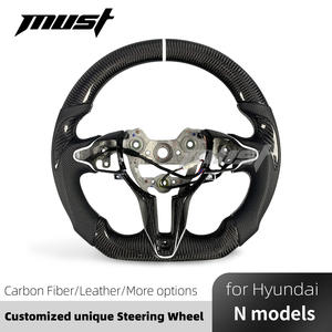 Volante Deportivo Personalizado de Fibra de Carbono con Diseño de Líneas para Hyundai I30N I20N Elantra <span class=keywords><strong>N</strong></span> <span class=keywords><strong>N</strong></span>-line <span class=keywords><strong>Fastback</strong></span> 2018-2026 - Product Image 2