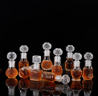 Vente en gros flacon de parfum personnalisé de 50ml-emballage en verre de parfum de style luxe mini bouteille de parfum en verre élégant avec couvercle en verre en vente