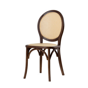 Chaise en osier, style nordique, vintage, minimaliste, pastoral, campagnard, en bois massif, chaises de salle à manger mobiles pour la maison, <span class=keywords><strong>restaurant</strong></span>/café - Product Image 5
