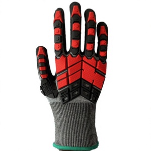 WELLDO 15 Gauge Sandy Nitrile Coating <b>Knitted</b> TPR Anti-Impact Cut Resistant Touchscreen Safety Work <b>Gloves</b> Size S - Product Image 2