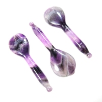 Outil de massage corporel en forme de cuillère HZ Gua Sha, outil facial pour éliminer les rides et raffermir la peau, masseur en porcelaine Guasha en améthyste pour la relaxation musculaire