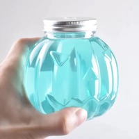 Pot en plastique PET jetable de 210-420 ml, pot rond de qualité alimentaire avec anneau de traction pour yaourt, café, lait, thé, jus, soda, gobelet pour boissons d'été