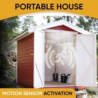 Lampu Toilet Tenaga Surya SHL-06 untuk Kandang Anjing 2W-5W Sensor Gerak 5000K IP65 Tahan Air untuk Kamar Mandi Luar Ruangan, Tempat Berlindung Hewan Peliharaan, Kandang Ayam