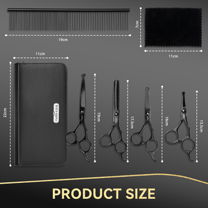 Nobleza professionale 6-in-1 440c 440C taglio capelli tondi forbici per cani per toelettatura e parrucchiere animali - Product Image 6