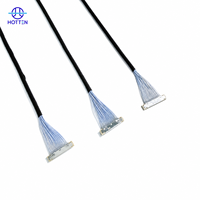 Câble coaxial micro personnalisé DF36 25 broches, pas de 0,4 mm, assemblage de câble d'affichage LVDS pour écran LCD