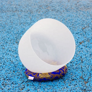 6"-12" <strong>Chakras</strong> <strong>Set</strong> 7pcs Frosted <strong>Crystal</strong> Singing Bowls C D E F G a B C Note 440HZ 432HZ with Free Suede Mallet and O-ring - Product Image 5