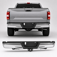 Bumper Belakang Chrome untuk Ford F-150 2015-2020 Dengan Basis Pengangkut Tanpa Lubang Sensor Bumper Pikap