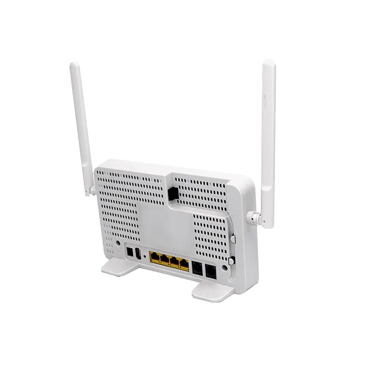 XPON GPON ONU 4FE + WIFI + 2POT + USB 5dBi WiFi anten Fiber optik yönlendirici Modem