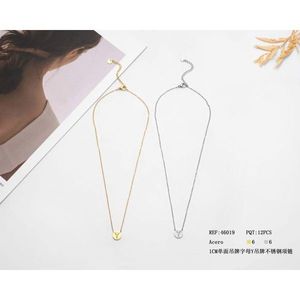 Stainless Steel <b>Necklace</b> 1Cm Single Sided Letter <b>Y</b> Pendant For Women Fashion Jewelry Collar Chain - Product Image 3