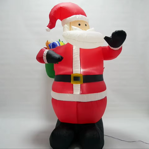 Santa Claus Inflable de 1.8 Metros con Bolsa y <span class=keywords><strong>Escalera</strong></span> de Escalada, Lámpara <span class=keywords><strong>LED</strong></span> Larga en Forma de Luz - Product Image 1