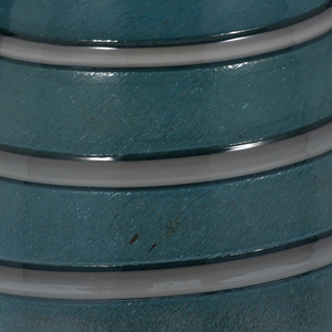Elegante Vaso in Vetro Ovale con Design a Strisce per Arredamento Soggiorno Capri - Product Image 4