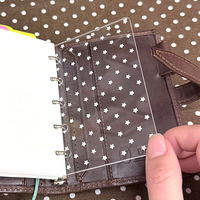 En gros, intercalaires pour agenda A6 en acrylique transparent à pois style coréen, avec index à languettes épaisses et motifs personnalisables, rechargeables