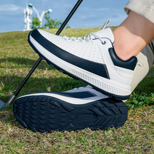 Chaussures de golf pour hommes, baskets de golf à lacets, respirantes et perforées, pour l'entraînement sur le driving range - Product Image 1